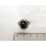 Кольцо с лабрадоритом "греческое", родирование