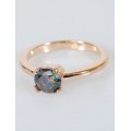 Кольцо с фианитом "мистик", 1 камень