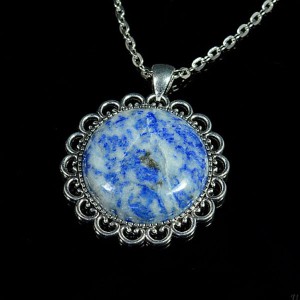 Кулон на цепочке круг 40мм с лазуритом Кулон на цепочке круг 40мм с лазуритом