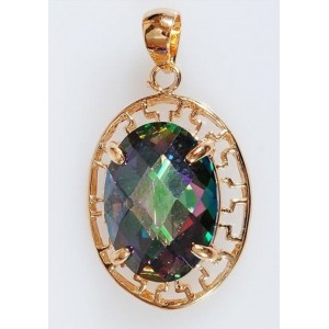 Кулон из фианита "мистик", греческий