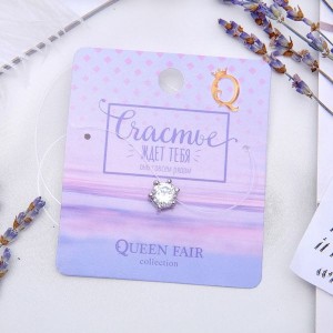 Кулон "На леске", цвет белый, цвет серебристый, 30 см (стразы, леска)