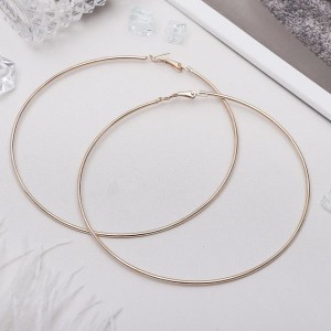 Серьги кольца "Классика", цвет золото, d=10см