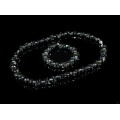 Бусы, браслет из циркона "Натурель" цв.черный, 44см