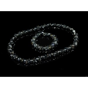 Бусы, браслет из циркона "Натурель" цв.черный, 44см Бусы, браслет из циркона "Натурель" цв.черный, 44см