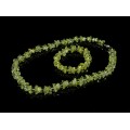 Бусы, браслет из циркона "Натурель" цв.лимонный, 44см