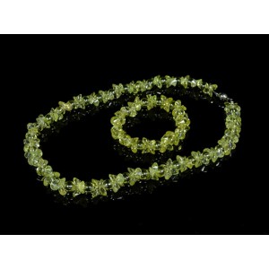 Бусы, браслет из циркона "Натурель" цв.лимонный, 44см