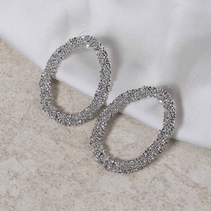 Серьги металл "Орбита", цвет серебро Серьги металл "Орбита", цвет серебро