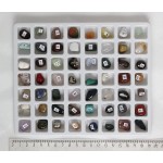 Коллекция минералов и поделочных камней 56 образцов, в коробке 20х16см