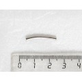 Бусина трубочка латунь, дуга, 20мм (отв-е 1,5мм), цвет платина