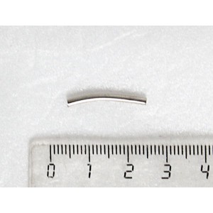 Бусина трубочка латунь, дуга, 20мм (отв-е 1,5мм), цвет платина