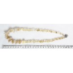 Бусы из цитрина галтовка с розочками 50см + цепочка удлинитель