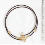 Колье из цитрина на струнке, овалы