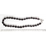 Бусы из граната, мятый овал 12-15мм, 51см + цепочка