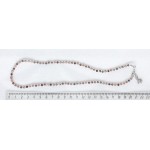 Бусы из родохрозита, шарик 4мм огранка, 46см + цепочка 5см