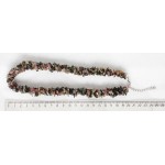 Колье из турмалина, жгут 3 нити, галтовка