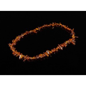 Бусы из янтаря, рожки коньячный, 45см Бусы из янтаря, рожки коньячный, 45см