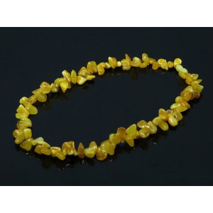 Бусы из янтаря, облепиха молочный, 22,5гр, 45см