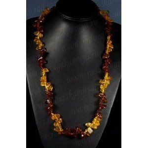 Бусы из янтаря, облепиха медовый, коньячный, 70см