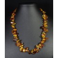 Бусы из янтаря, облепиха медовый, коньячный, 50см