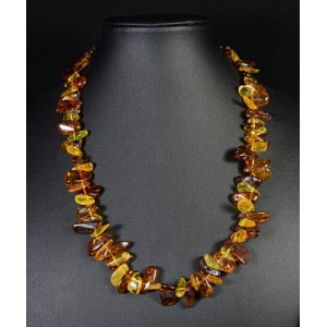 Бусы из янтаря, облепиха медовый, коньячный, 50см