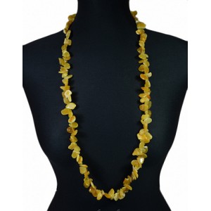 Бусы из янтаря, облепиха медово-молочный, 95см