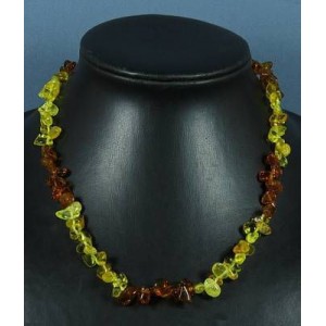 Бусы из янтаря, облепиха лимонный, коньячный, 46см
