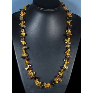 Бусы из янтаря, облепиха лимонный, зеленый, 70см