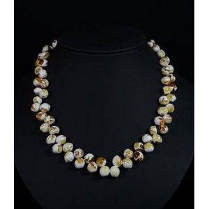 Бусы из янтаря, мозаика овальчики в 2 ряда 8*10мм, 47см