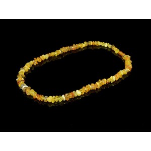 Бусы из янтаря, крошка медовый, молочный, зеленый, 51см