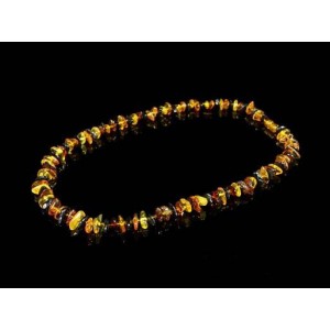Бусы из янтаря, крошка медовый, коньячный, кофейный, 50см