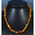 Бусы из янтаря, крошка медовый, коньячный, 48см