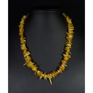 Бусы из янтаря, крошка медовый, 45см, 21,6гр