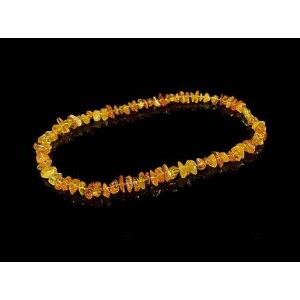 Бусы из янтаря галтовка средняя св.коньячный, 50см