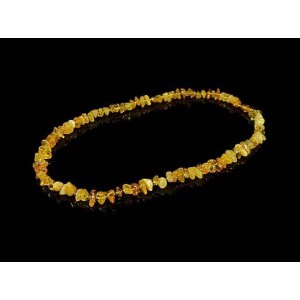 Бусы из янтаря, галтовка лимонный, молочный, 51см, 19гр Бусы из янтаря, галтовка лимонный, молочный, 51см, 19гр