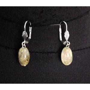 Серьги из цитрина, овалы 11-15мм