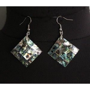 Серьги из гелиотиса ромб 35мм