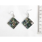 Серьги из гелиотиса ромб 35мм