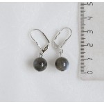 Серьги из лабрадорита, шарик 10мм