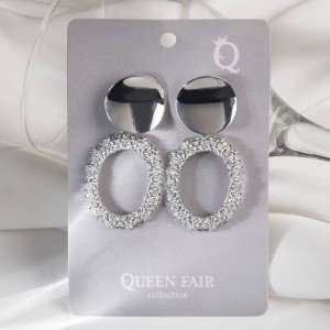 Серьги металл "Эврика", цвет серебро Серьги металл "Эврика", цвет серебро