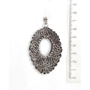 Основа для кулона "филигрань", сеттинг овал 25х18мм