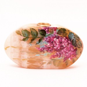 Ваза из селенита горизонтальная "сирень"