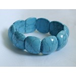 Браслет из бирюзы (имитация), сегменты-полушары