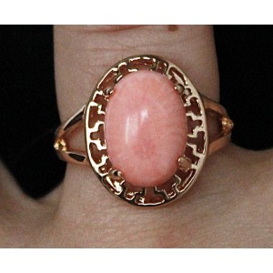 Кольцо с кораллом "греческое"