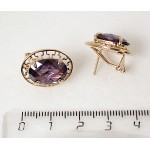Серьги из аметиста (синт.) "греческие"