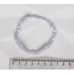 Браслет из агата голубого (сапфирина), мятый овал 5-9мм