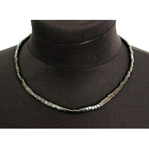 Бусы из гематита магнитного, плоские бусины 7мм, 45см