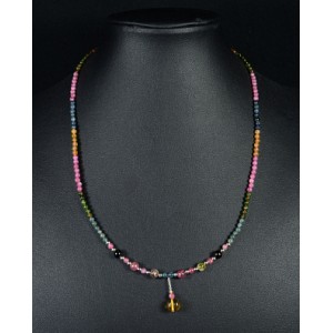 Бусы из Турмалина радужного с подвеской, 48см., 8гр