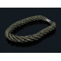 Бусы из циркона 6 нитей скрученые цв.зеленый 2, 54см
