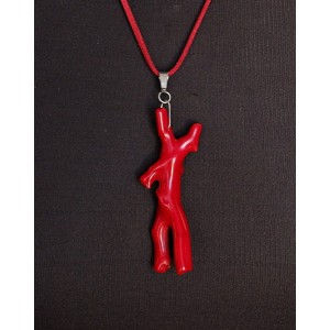 Кулон из коралла "ветвь" 7-8см