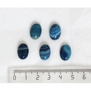 Агат синий (тонировка), кабошон овал 14х10мм